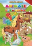 Animale de la ferma - Carte de colorat (romana-engleza) (format A4)