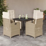 VidaXL Set mobilier de grădină cu perne, 5 piese, bej, poliratan