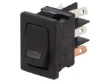 &Icirc;ntrerupător Balansier DPST 10A 125VAC cu LED Negru