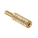 Mufa Jack 3.5mm Mama Stereo Aurit, Montare pe Fir, Metalica