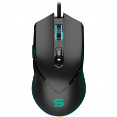 Mouse gaming Serioux Yden, 10000pi, 8 butoane, RGB, Negru