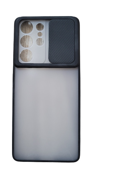 Huse silicon cu protectie camera slide Samsung Galaxy S21 Ultra , Negru