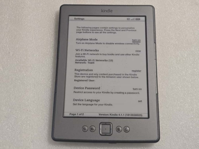 eBook Amazon Kindle 4 .gen 2gb 6 Inch Wifi D01100 - poze reale