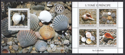 Sao Tome si Principe 2014 - Fauna Marina - SCOICI - BL + KB - MNH foto