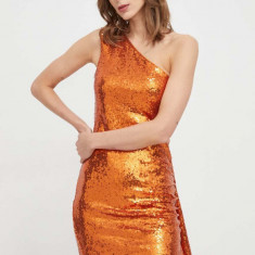 Silvian Heach rochie culoarea portocaliu, mini, drept