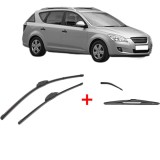 Cumpara ieftin Set 3 stergatoare KIA CEE'D SW (ED) 2007-2012, pentru parbriz si luneta, Valeo Silencio