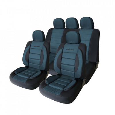 Huse universale premium pentru scaune auto albastru+negru - CARGUARD foto