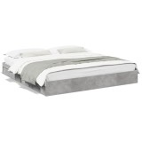 Cumpara ieftin Cadru de pat cu sertare, gri beton, 180x200 cm, lemn prelucrat