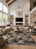 Covor Daffi 13133-190, Marime 50 x 80 cm, Maro, Inaltime Fir 6 mm, Antialergic, Polipropilena, Living, Dormitor, Sufragerie, Birou