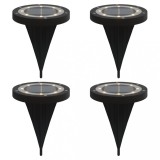 Cumpara ieftin Lampi solare cu tarusi de sol pentru exterior, 4 buc. alb cald