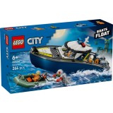 Lego city urmarire cu barca de politie 60456