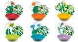 Cumpara ieftin Set vesela din portelan si ceramica, 18 piese, Color Cactus Dinner Multicolor