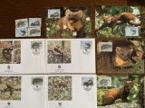 irlanda - dihor - serie 4 timbre MNH, 4 FDC, 4 maxime, fauna wwf