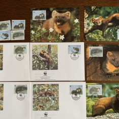 irlanda - dihor - serie 4 timbre MNH, 4 FDC, 4 maxime, fauna wwf