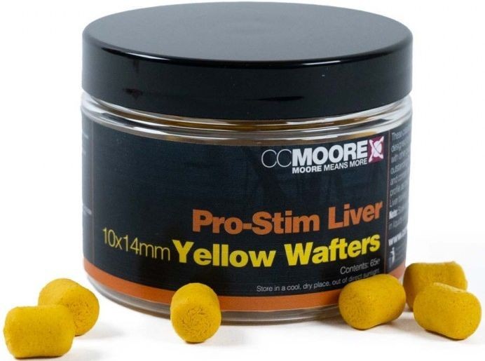 Wafters CC Moore Pro-Stim Dumbell, Yellow, Liver, 10-14mm, 65buc/cutie