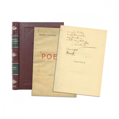 Cincinat Pavelescu, Poezii, 1911, cu dedicație pentru N. Pora foto