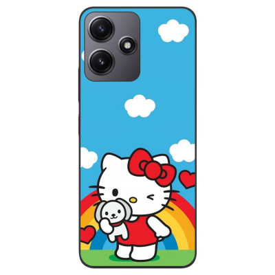 Husa compatibila cu Xiaomi Redmi 12 5G Silicon Gel Tpu Model Hello Kitty Rainbow foto