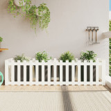 VidaXL Pat &icirc;nălțat grădină design gard alb 200x50x50cm lemn pin tratat