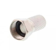 Conector F 20mm +garnitura de cauciuc pentru cablu 7mm WELL