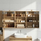 vidaXL Set dulap baie cu raft 3 pcs 120 x 10,5 x 60,5 cm Lemn compozit 3403743