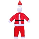 Costum Mos Craciun Rosu Catifelat pentru Adulti - One Size