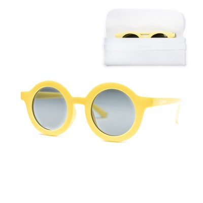 Ochelari de Soare Polarizati Pentru Copii, Protectie UV 400, Rame Flexibile, Usori si Confortabili, Toc Protectie Inclus, 2-10 Ani, Galben, LUVLU&amp;trade; foto