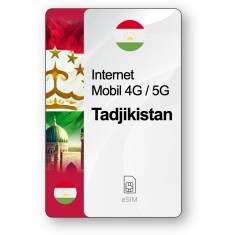 eSIM Internet Tadjikistan, valabil 7 zile, trafic 1 GB, Standard