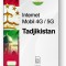 eSIM Internet Tadjikistan, valabil 30 zile, trafic 3 GB, Standard