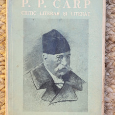 P.P. CARP, CRITIC LITERAR SI LITERAT - E. LOVINESCU