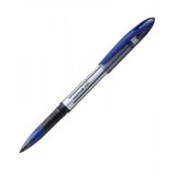 Roller Uni-ball AIR UBA-188L, 0. 7mm, corp argintiu, clips in culoarea scrisului albastru
