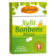 Drajeuri cu xylitol si menta, 30g, Birkengold