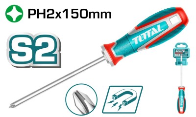 TOTAL - SURUBELNITA PHILLIPS- PH2 - 6.0MM - 150MM - S2 (INDUSTRIAL) PowerTool TopQuality foto