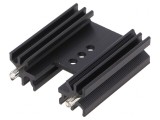 Radiator Extrudat Negru 38mm TO202/TO218/TO220/TOP3