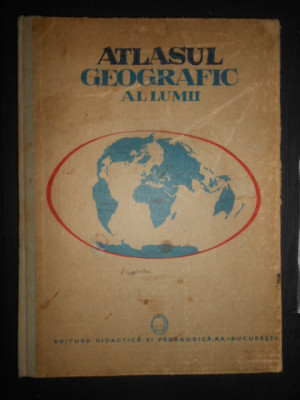 Mircea Peaha - Atlasul Geografic al lumii (1990, editie cartonata, usor uzat) foto