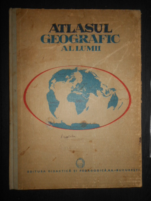 Mircea Peaha - Atlasul Geografic al lumii (1990, editie cartonata, usor uzat)