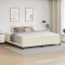 Cadru de pat cu saltea Crem 200 x 200 cm Piele artificiala