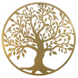 Decor perete, Copacul vietii, Arborele Vietii, 75x75 Model 1, Auriu