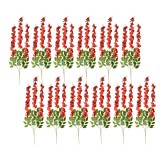 Cumpara ieftin Set 12 flori artificiale rosii verzi (12) 30x12x110 cm