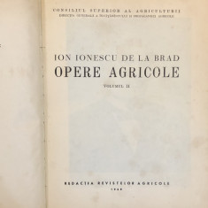 ION IONESCU DE LA BRAD, OPERE AGRICOLE VOL. II 1968