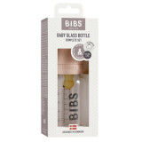 Set complet biberon din sticla anticolici Bibs 110 ml Blush