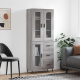 VidaXL Dulap &icirc;nalt, gri sonoma, 69,5x34x180 cm, lemn compozit