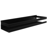 Cumpara ieftin Raft suspendat pentru baie si bucatarie, etajera universala din otel inoxidabil, montaj pe perete, 50 x 10.5 x 6 cm, negru