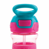 Cana sport Nuby cu pai moale si pliabil 360 ml 3 ani + Roz