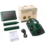 Aparat Solar LED cu Ultrasunete Animal Repellent, Flippy, Lumina Rosie si Alba, Anti rozatoare, Anti sobolani, Anti insecte, Frecventa 13.5KHZ-45.5KHZ
