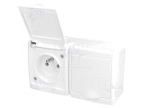 Conector alimentare AC 250VAC 16A alb mural