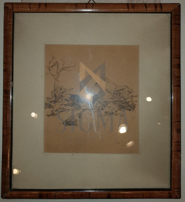 TABLOU, STOICA D. ( DUMITRESCU ) , &amp;quot; Urmarile razboiului &amp;quot; , 1916 foto