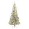 VidaXL Brazi artificiali de Crăciun cu 300 LED Argintiu 180 cm PET 3396670