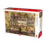 Puzzle adulti Deico Egon Schiele - House Wall on the River, 1000 piese