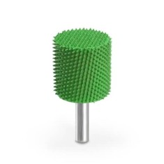 Valec činn&eacute; čelo pr-25,4 mm stopka 6mm, Granulatie Saburr ASPRA - VERDE