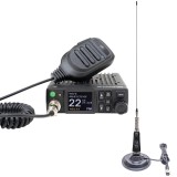 Pachet Statie radio CB PNI Escort HP 8900 ASQ, 12-24V + Antena CB PNI LED 2000 cu baza magnetica